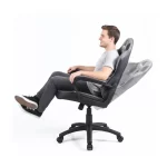 Silla Ejecutiva Preston | Mecedora y Orificios de Ventilación | Ecocuero | Negro/Gris - Imagen 3