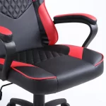Silla Ejecutiva Preston | Mecedora y Orificios de Ventilación | Ecocuero | Negro/Rojo - Imagen 5