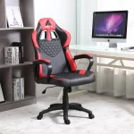 Silla Ejecutiva Preston | Mecedora y Orificios de Ventilación | Ecocuero | Negro/Rojo - Imagen 6