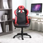 Silla Ejecutiva Preston | Mecedora y Orificios de Ventilación | Ecocuero | Negro/Rojo - Imagen 2