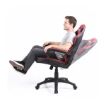 Silla Ejecutiva Preston | Mecedora y Orificios de Ventilación | Ecocuero | Negro/Rojo - Imagen 3
