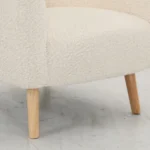 Sillón Poltrona Aspen | 1 Cuerpo | Tela Sherpa (Chiporro) | Blanco - Imagen 6