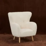 Sillón Poltrona Aspen | 1 Cuerpo | Tela Sherpa (Chiporro) | Blanco - Imagen 7