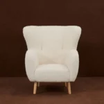 Sillón Poltrona Aspen | 1 Cuerpo | Tela Sherpa (Chiporro) | Blanco - Imagen 8