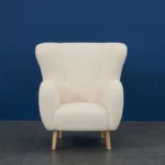 Sillón Poltrona Aspen | 1 Cuerpo | Tela Sherpa (Chiporro) | Blanco - Imagen 10