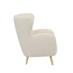 Sillón Poltrona Aspen | 1 Cuerpo | Tela Sherpa (Chiporro) | Blanco - Imagen 3