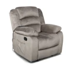Bergere Masajeador Reclinable Musil | Calor y 8 Puntos | Café Grisáceo