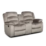 Sofa Bergere Reclinable Musil | 2 Cuerpos | Café Grisáceo