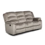 Sofa Bergere Reclinable Musil | 3 Cuerpos | Café Grisáceo