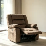 Bergere Masajeador Reclinable Hemingway | Calor y 8 Puntos | Café - Imagen 11