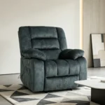 Bergere Masajeador Reclinable Hemingway | Calor y 8 Puntos | Gris Azulado - Imagen 9